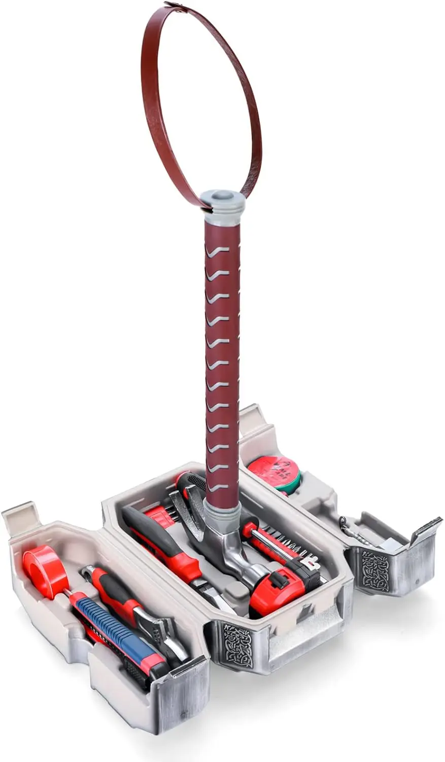 

Multifunctional Hammer Tool Set with Storage Box, Silver DIY Repair Kit for Home and Car