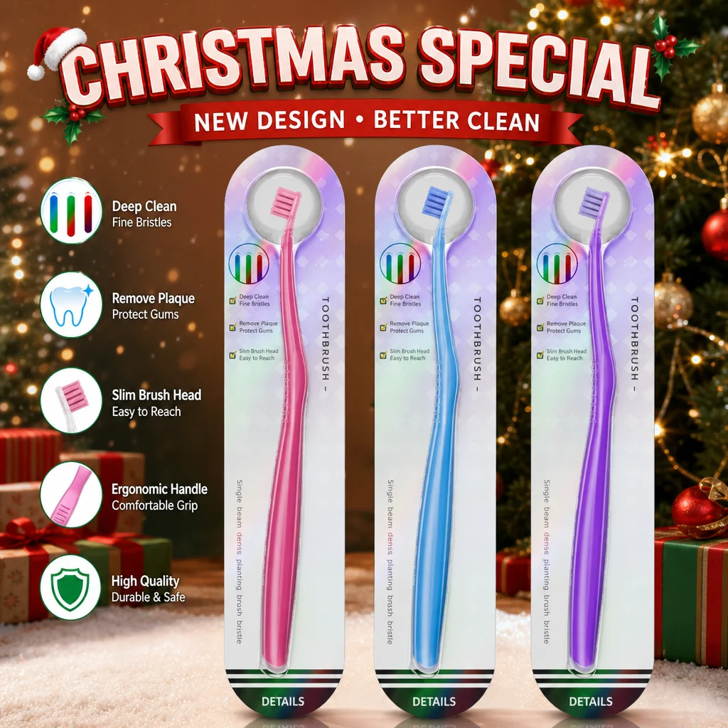 Interdental Brush, 0.6cm Slim Small Brush Head, with 0.1mm Fine Bristles, Non-Slip Grip, 1.1cm Long Tooth Gap Cleaner