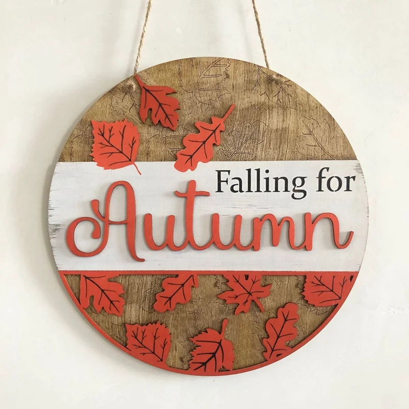 1 PCS Fall Stencils 12In Round Thanksgiving Stencil As Shown Autumn Templates For Door Sign Hanger Wreath Wood Fabric