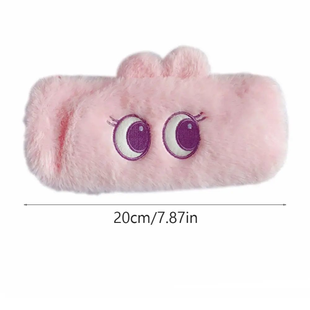 Durable Plush Stationery Storage Bag Large-capacity Multi-function Stationery Organizer Portable Pencil Box