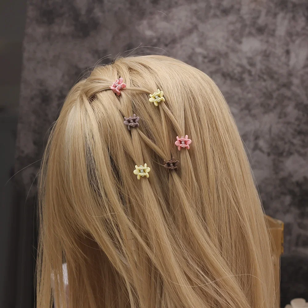 10/40pcs Girs Cute Colorful Flower Star Small Hair Claws Lovely Hair Decorate Claw Clips Hairpins Kids Sweet Hair Accessories