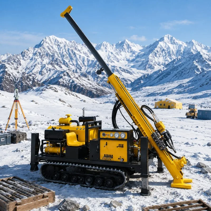 Fully Hydraulic Core Exploration Rig Crawler Mounted Drill Machine Water Well Borehole Sampling Customized