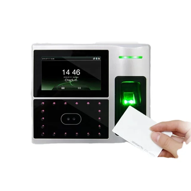 

Built-in Backup Battery and ADMS Biometric Time Recording Facial Time Attendance and Access Control With RFID
