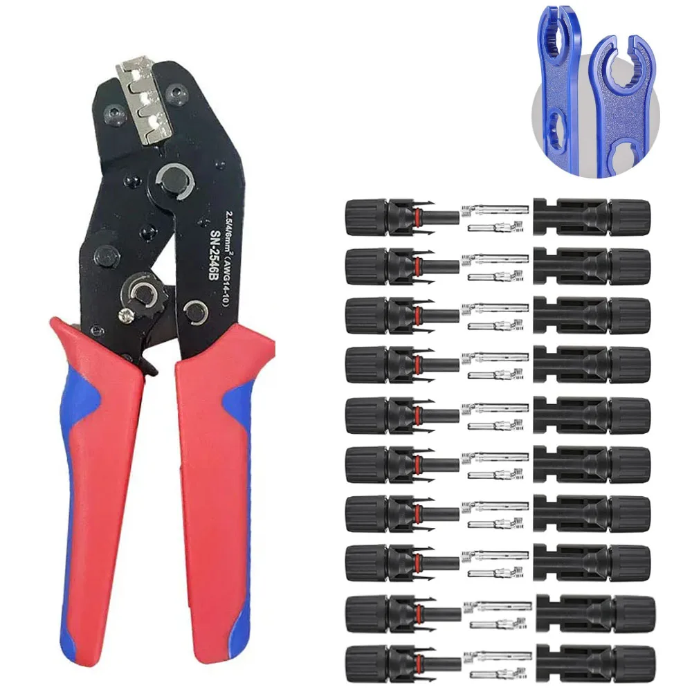 SN2546B Wire Crimping Plier for Solar Plug Connectors Solar PV Cable Crimping Tool for Solar Connectors AWG14-10 2.5/4/6mm²