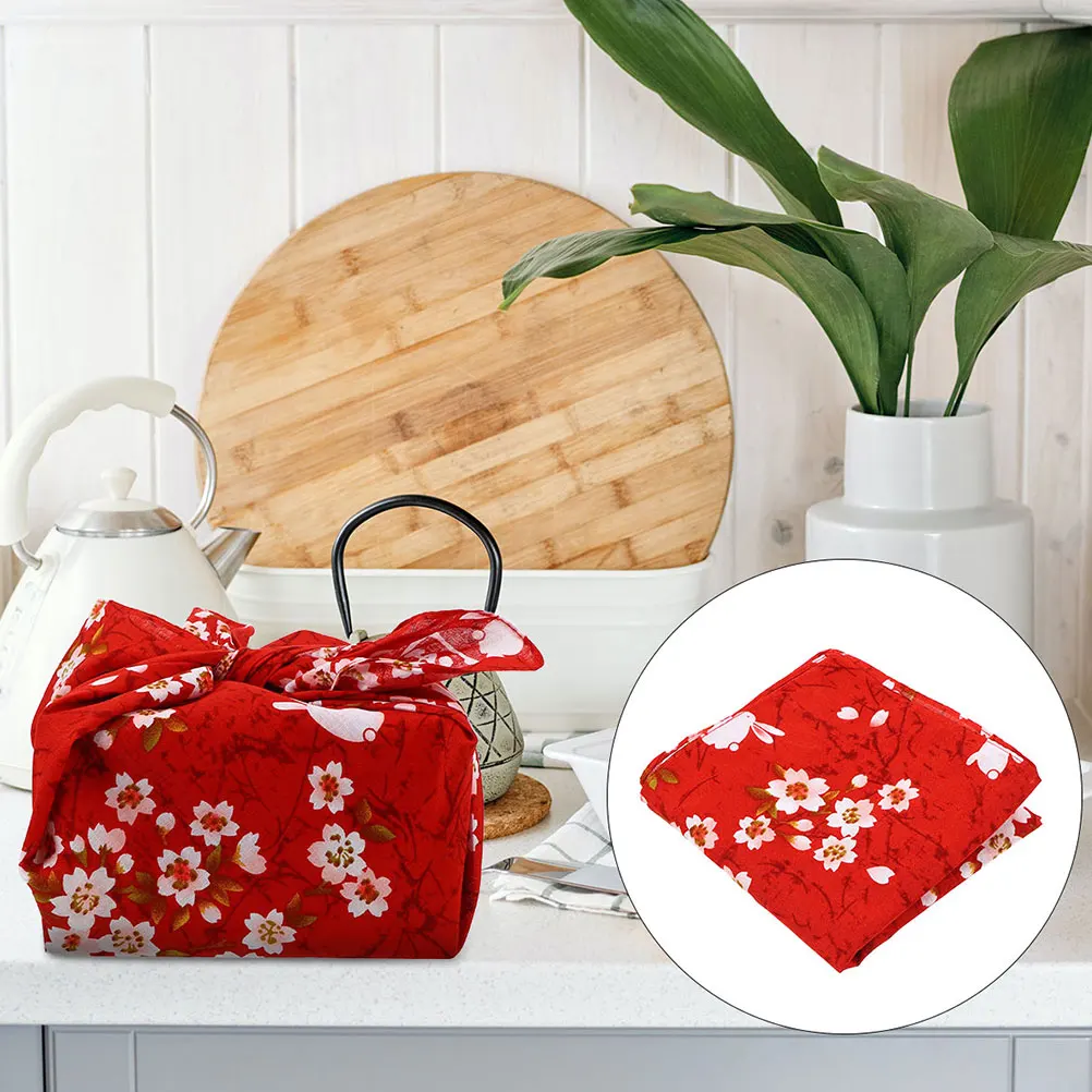 

Exquisite Japanese Style Wrapping Cloth Bright Color Lightweight Multipurpose Bento Lunch Box Gift Wrap Decorative Packaging