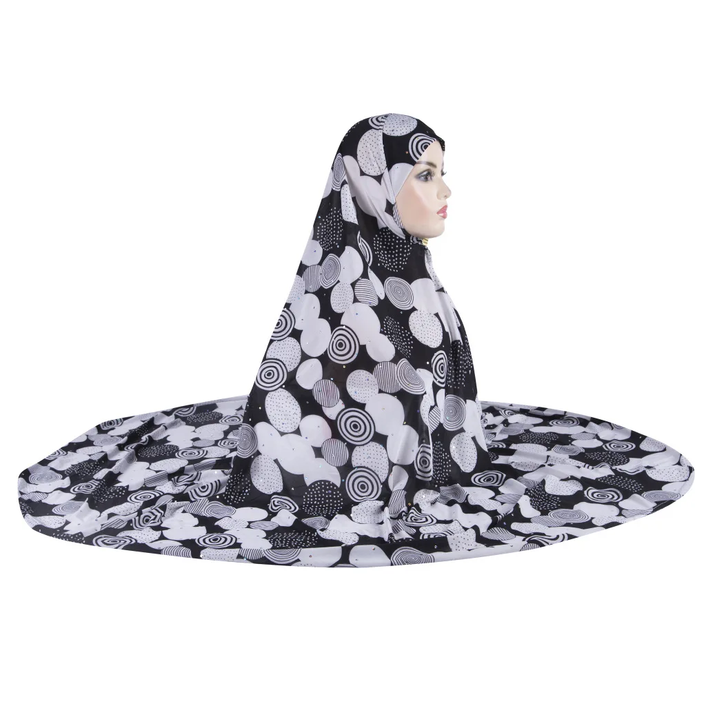 

130*120cm Print Instant Hijab Overhead Amira Muslim Women Hijab Headscarf Islamic Pray Hijabs Head Wrap Shawls Khimar Niqab Hat