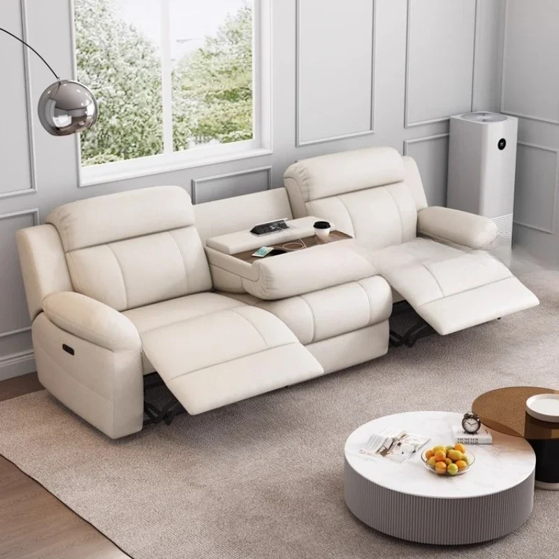 

Electric sofa first-class space multi-function cabin smart living room home theater cat scratching fabric three people