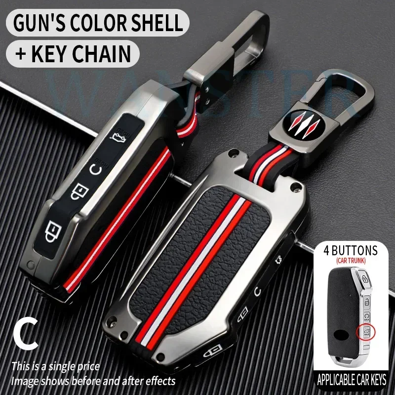 Metall Autoschlüssel Abdeckung Fob Fall Shell für Kia K3/K5 DL3/K7/K8 GL3/Sorento MQ4/KA4 Karneval/Sportage NQ5/Niro SG2/Seltos/EV6
