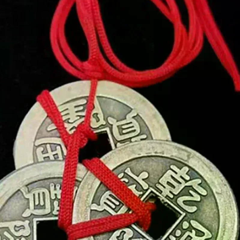 2 Monedas Chinas de Feng Shui para la Riqueza y el Éxito, Moneda Oriental de la Dinastía Qing, Colgante Antiguo, Regalos de Buena Suerte