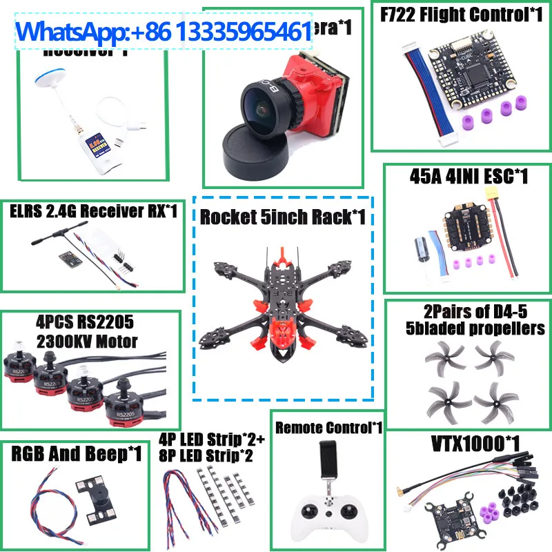 Bo Cube Rocket 5 inch FPV drone carbon fiber racing quad X4 Assembly package