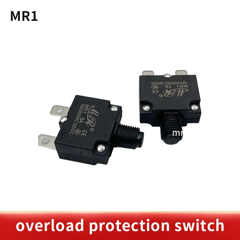 1PCS circuit Breaker MR1 3A,4A,5A,6A,7A,8A,10A,15A,16A,18A,20A,25A,30A thermal switch overload protector push button and cap