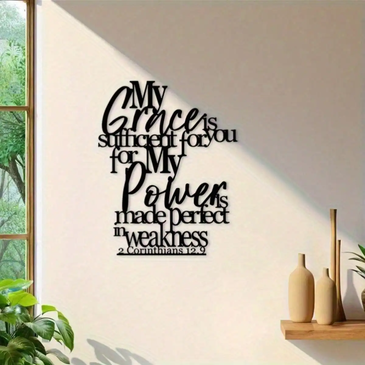 CIFBUY Metal Wall Art Grace Perfect Sign Iron Craft Inspirational Decor Indoor Outdoor Home Plaque