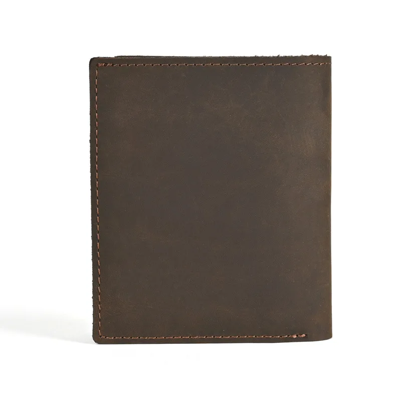 LD-Retro Crazy Horse Leather Wallet Simple Genuine Leather Men's Wallet Horizontal and Vertical Pickup Bag
