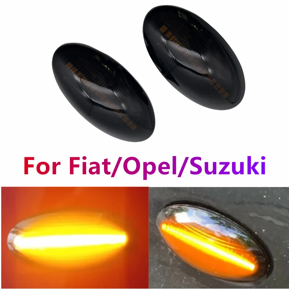 

2 шт. светодиодный динамический боковой габаритный указатель поворота, индикатор, янтарный повторитель, автомобильные фонари для Suzuki APV Alto Swift Jimny Vtarai SX4