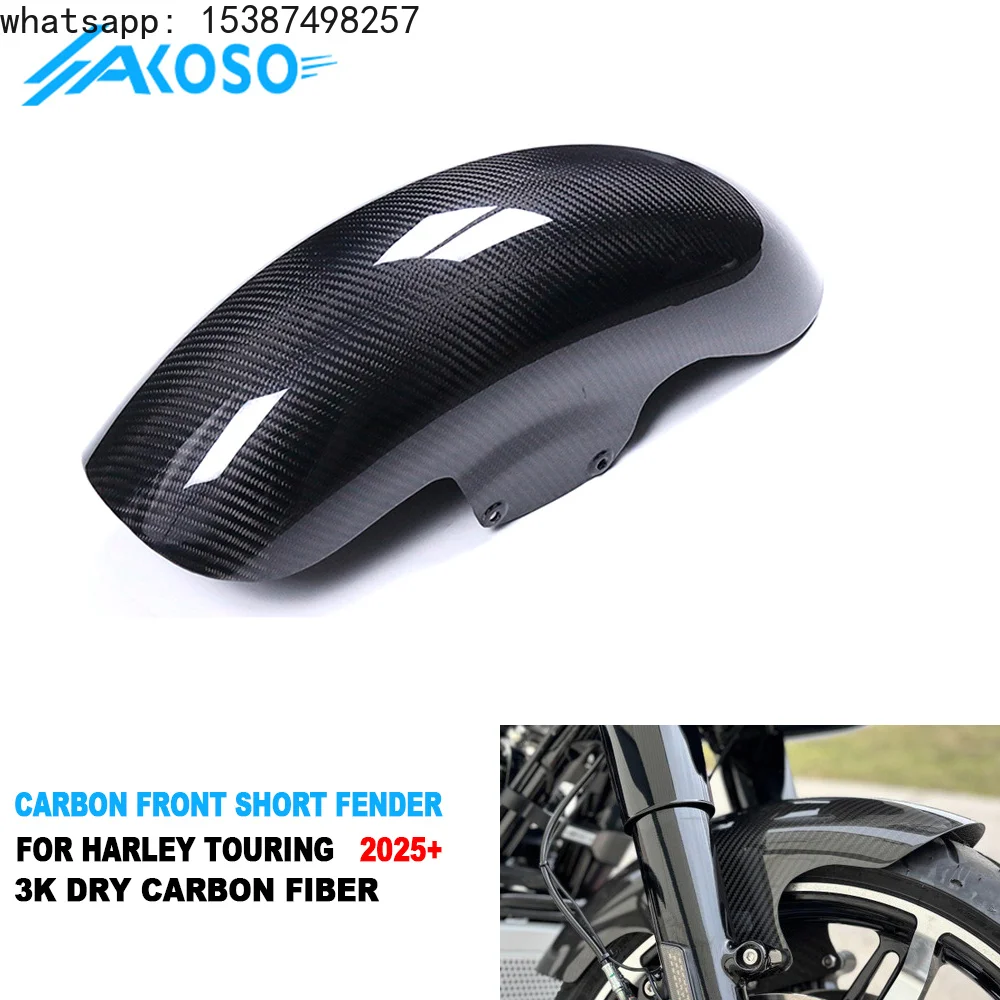 For Motorcycle Carbon Fiber Front Short Fender for Harley Davidson Touring CVO Street Glide FLHXSE CVO Road Glide