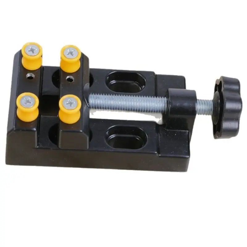 AT19-Mini Universal Flat Clamp Mini Vise For Watch Repair, Sculpture Craft, Jewelry DIY Engraving With Fixed Block, Fixed Ring