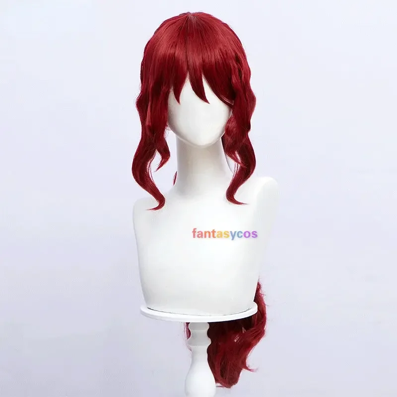 Romantic Killer Cosplay Kyoko Hoshino Wig Red Ponytail Wigs Synthetic Heat Resistant Hair for Halloween Costume Role Play