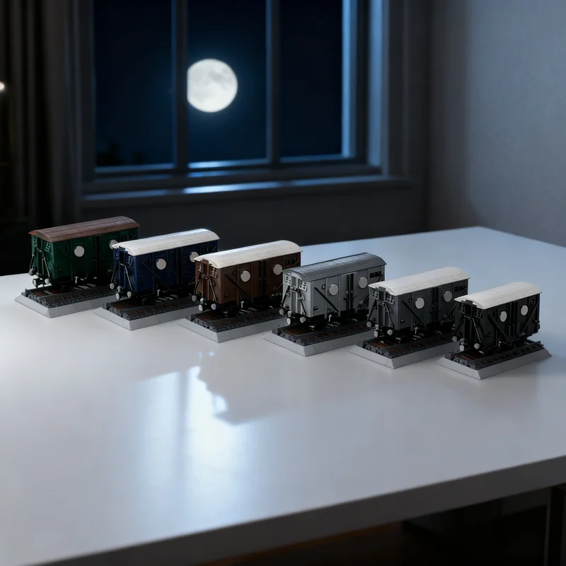 

5271pcs MOC PACK GWR 12T 4w Ventilated Van 8w Train Supplemental Model Building Blocks DIY Creative Gift Display Decor Premium