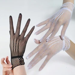 High Quality Women Summer UV-Proof Driving Dance Costume Lace Gloves Mesh Fishnet Gloves Cute Patchwork Mittens Guantes