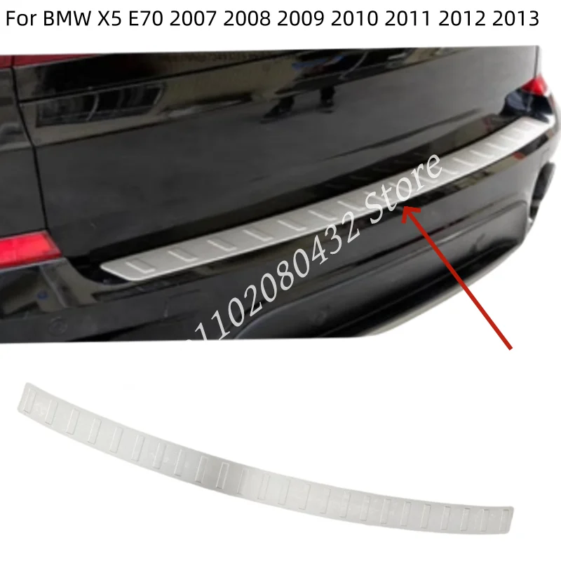 

For BMW X5 E70 2007 2008 2009 2010 2011 2012 2013 Rear Bumper Protector Sill Trunk Tread Plate cover Trim Car styling