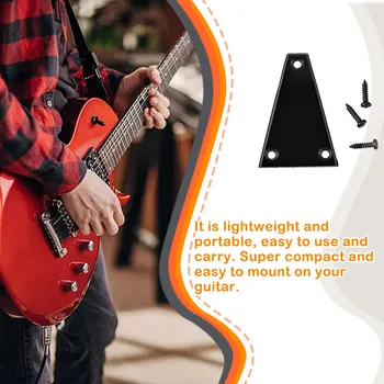 2 Stück Fachwerk stangen abdeckung gr06a Jackson schwarze Platte mit 3 Schrauben 3 Löcher Trapez gitarren Teile Werkzeug musikalisches Zubehör