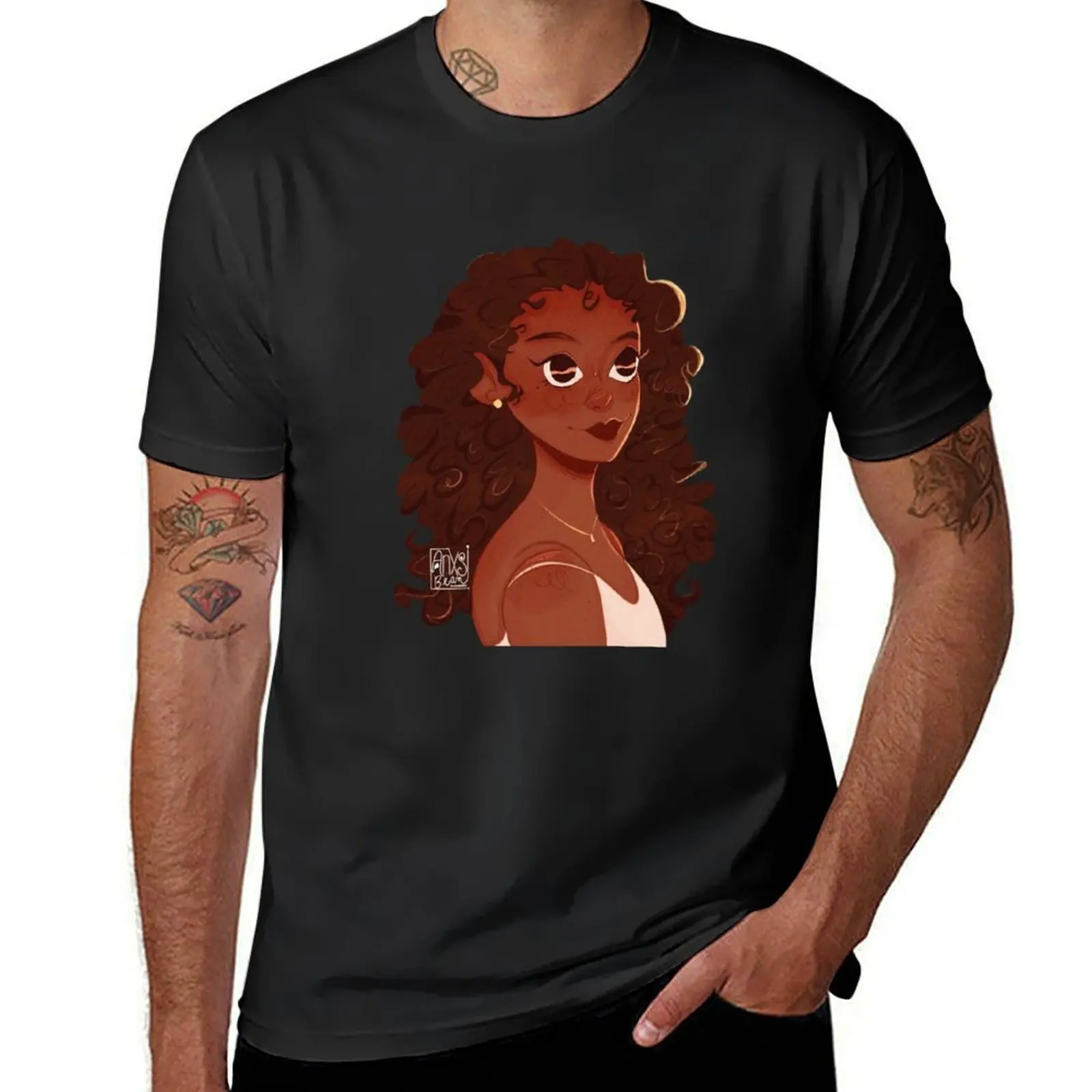 

Pretty girl T-Shirt man clothes Clothing plain fashion shirts funny t shirts men