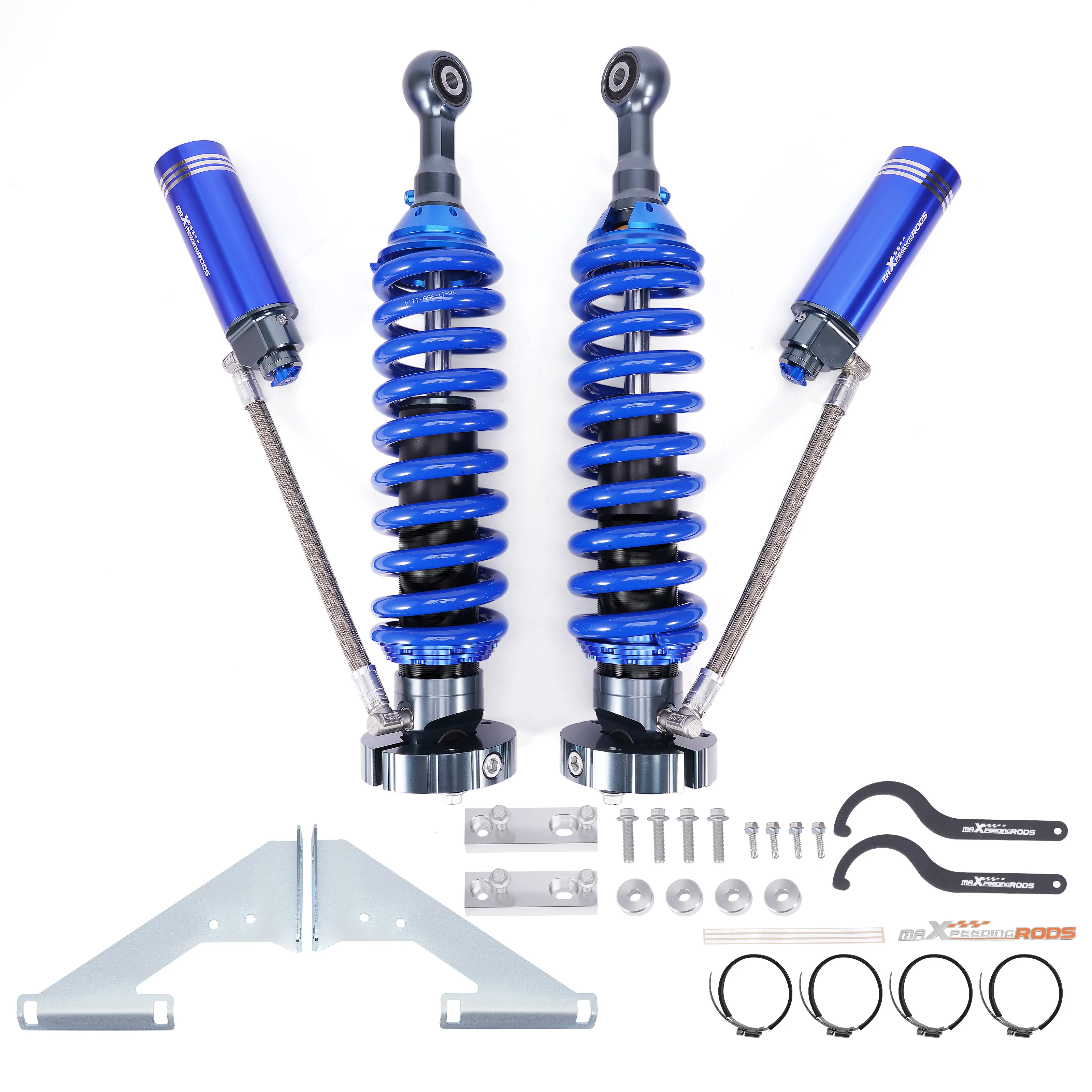 MaXpeedingrods Rise 0-3 Inches Front Remote-Reservoir Shocks Off-Road Coilover for Toyota 4Runner Land FJ Cruiser 2003-2024