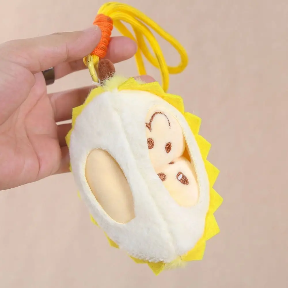 

PP Cotton Fruit Durian Pendant Simulation Detachable Durian Fruit Shape Plush Toy Collection Fluffy Fruit Durian Plush Keyring