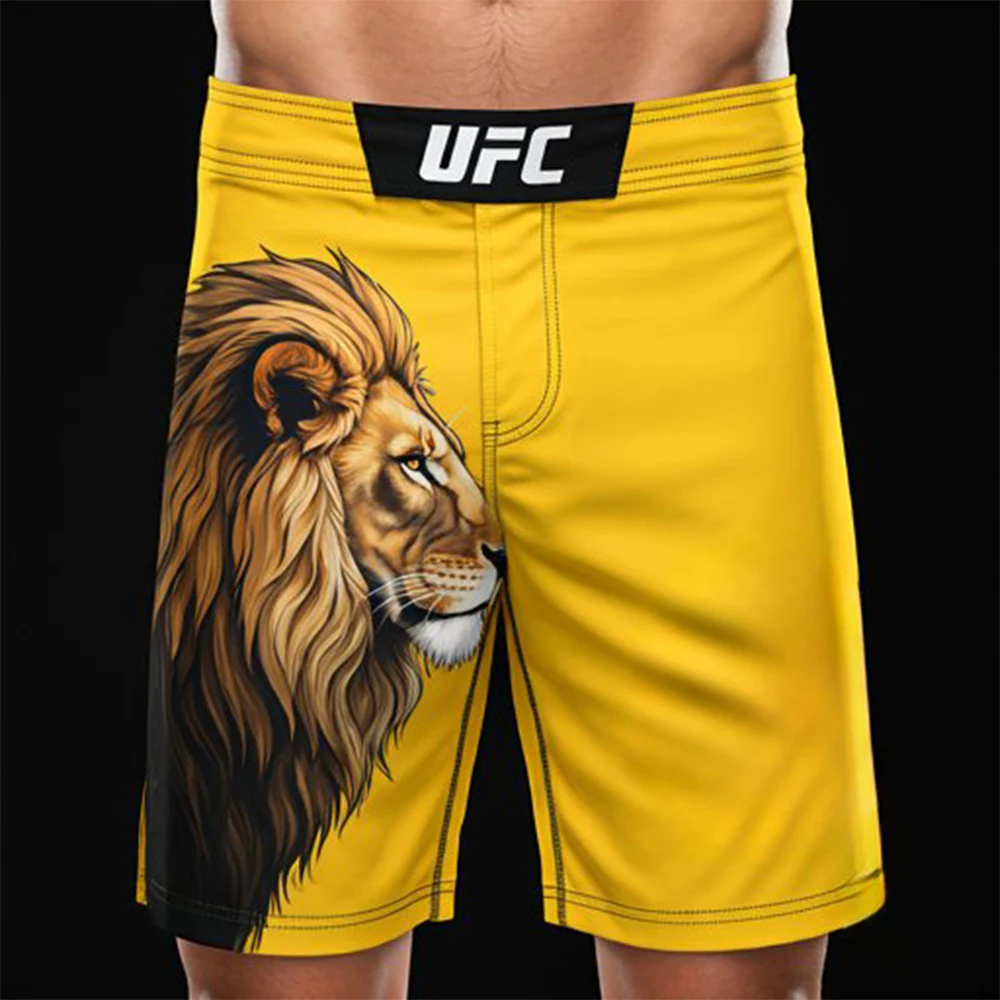 

UFC Mixed Martial Arts Night Lion Print Shorts Men Women Loose Breathable Quick Drying Sports Shorts Boxing Jujitsu Shorts