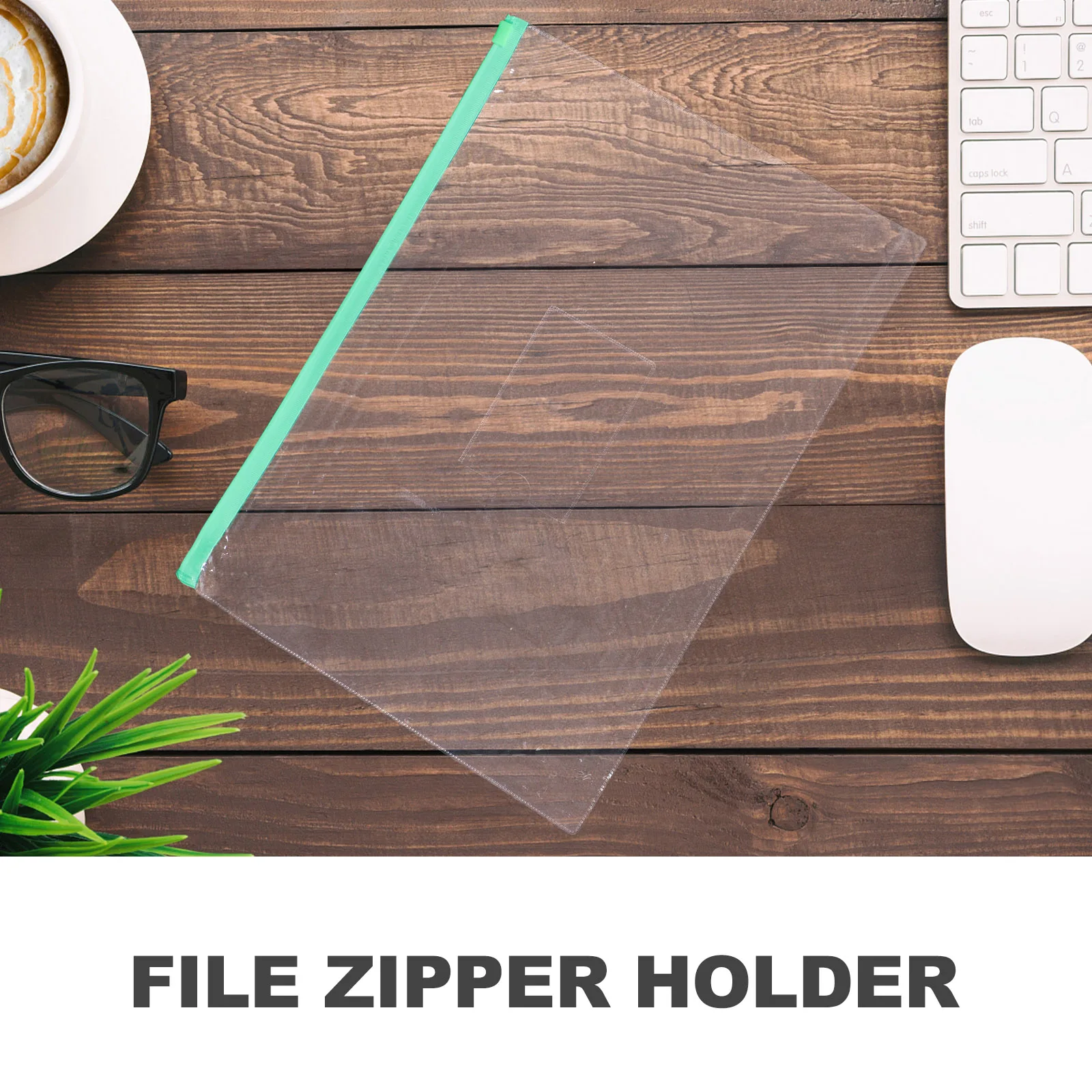 

20Pcs Plastic Zipper File Folder Transparent A4 Size Wear Resistant File Pouch for Documents Receipts Envelopes