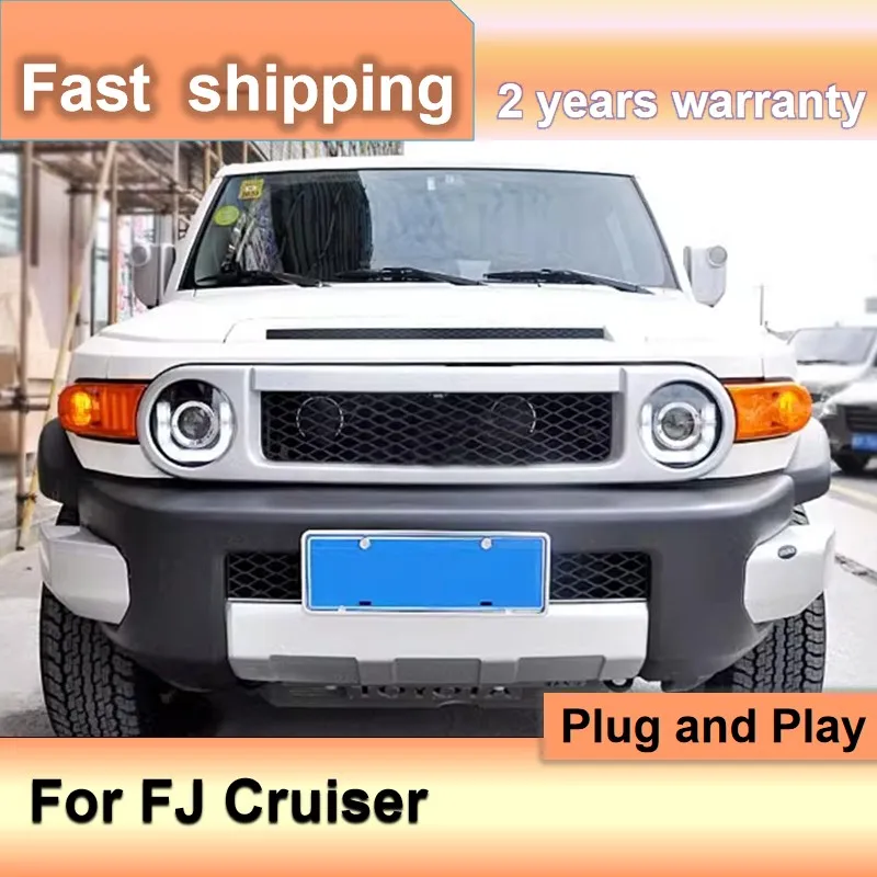 

Автомобильные аксессуары для Toyota FJ Cruiser, передние фары 2007-2017 FJ Cruiser, фары DRL, указатель поворота, проектор ближнего и дальнего света