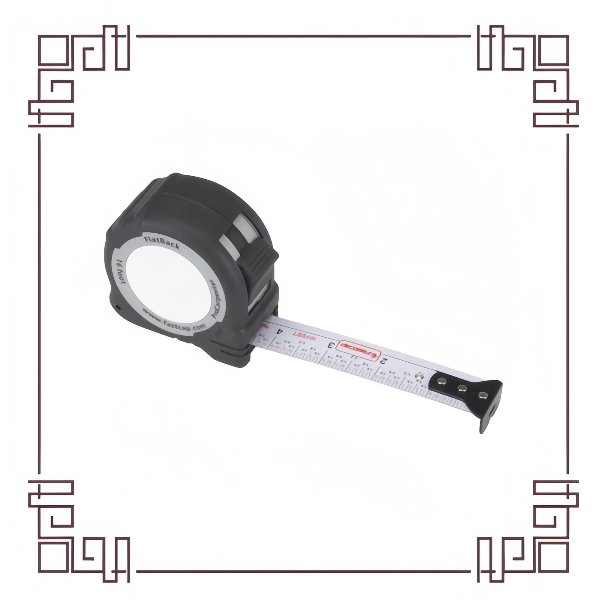 شريط قياس عكسي بطول 16 قدمًا - أداة قياس قياسية للنجار الاحترافية