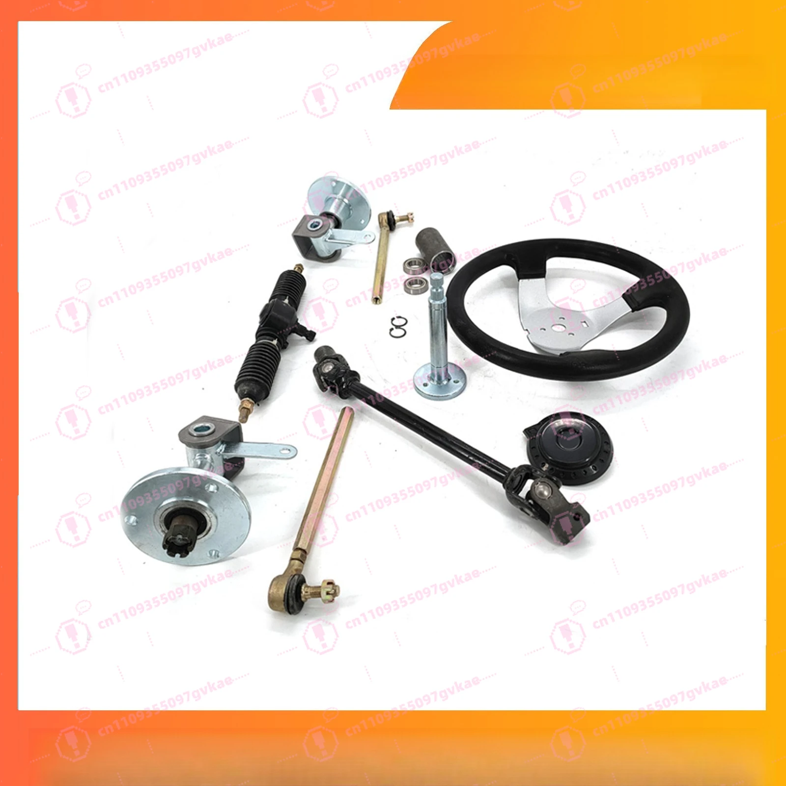Front Suspension Kit Steering Wheel Assembly with 168 Spindle Flange for ATV Go Kart Quad Buggy