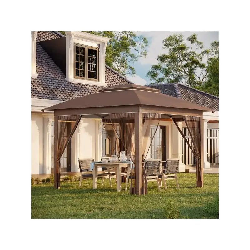 

Outdoor Garden Gazebo Canopy Tent for Patio, Backyard, and Events - Waterproof with UV Protection, Easy Setup