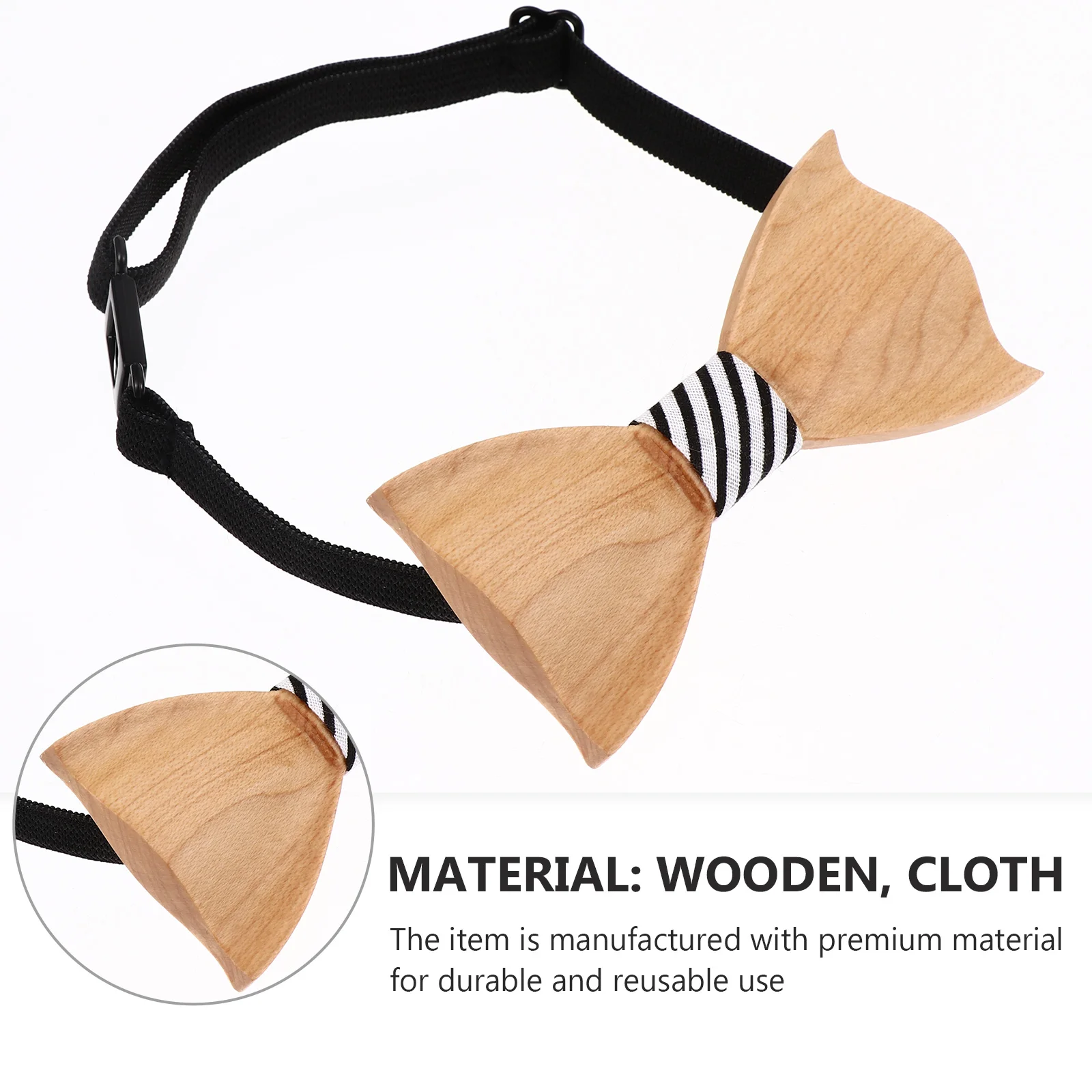 

1pc Children Bow Kids Dress Bow Tie Party Festival 3D Wooden Design Suit Decoration Shirt Accessory Formal Tuxedo Baby Clothing