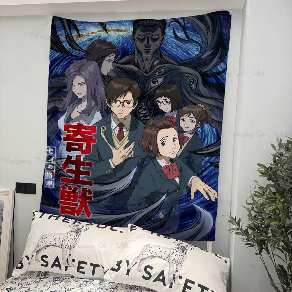 

Anime Parasyte The Maxim Tapestry Art Printing Art Science Fiction Room Home Decor Wall Art Decor