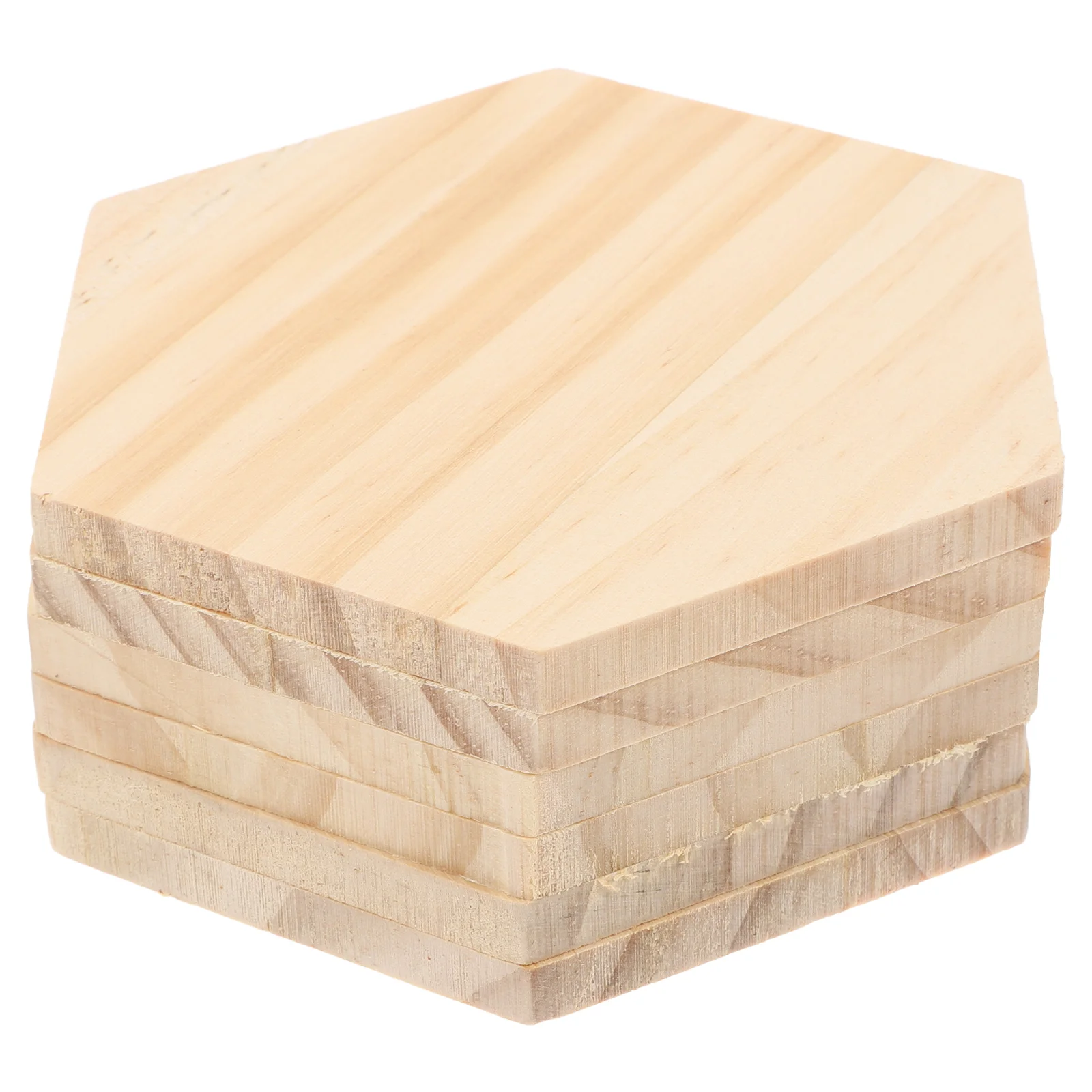 

6 Pcs Hexagon Coaster Wood Blanks Unfinished Pine DIY Crafts Cup Mats 3 94 Inch Six Sided Coasters Anti Slip Pads Sturdy Safe