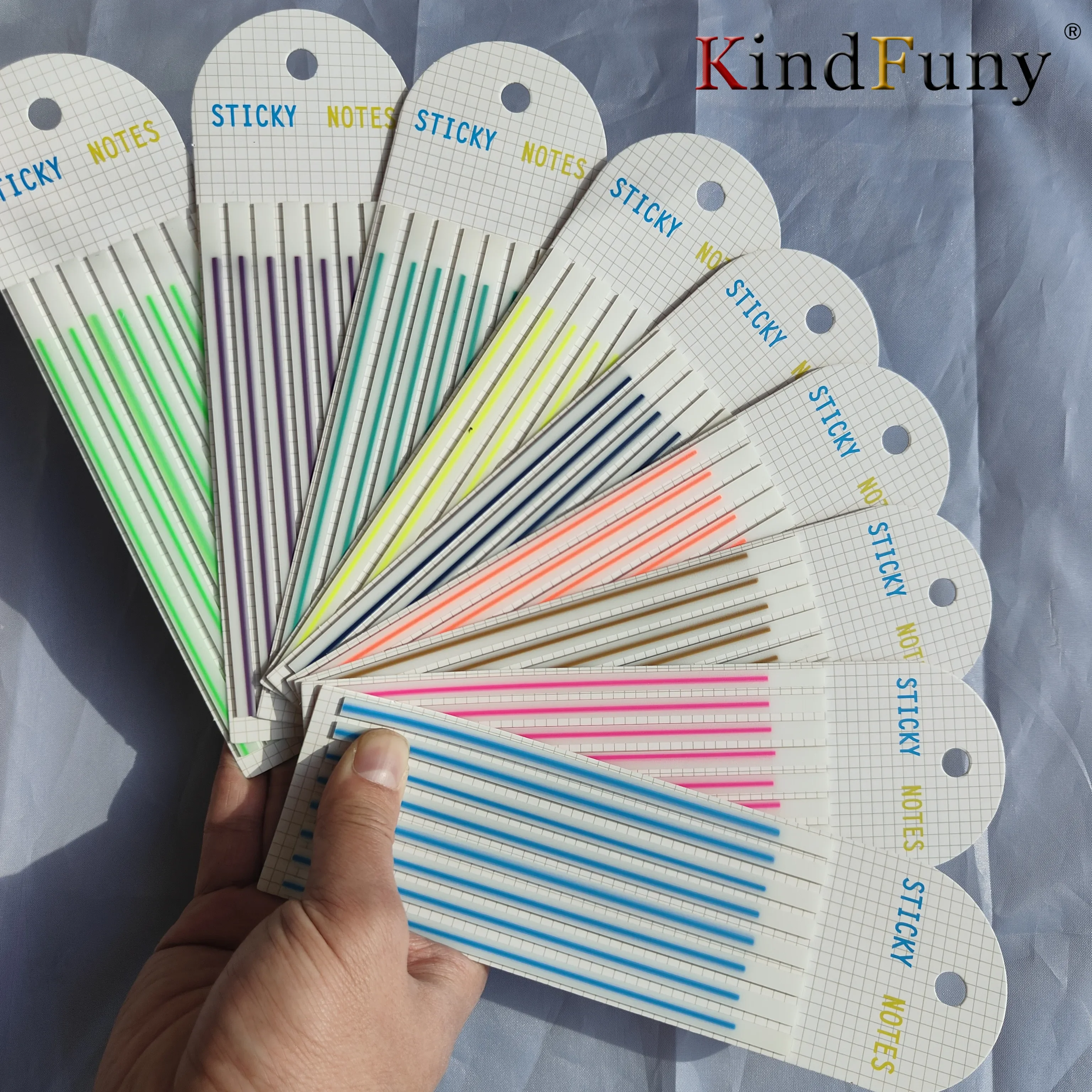 9 Packs Transparent Sticky Notes Self-Adhesive Reading Book Annotation Notepad Bookmarks Kawaii School Supplies