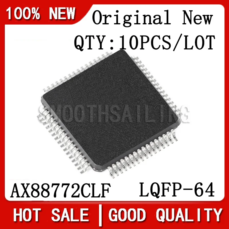 10 PÇS/LOTE Original novo AX88772CLF AX88772 LQFP-64 Chipset