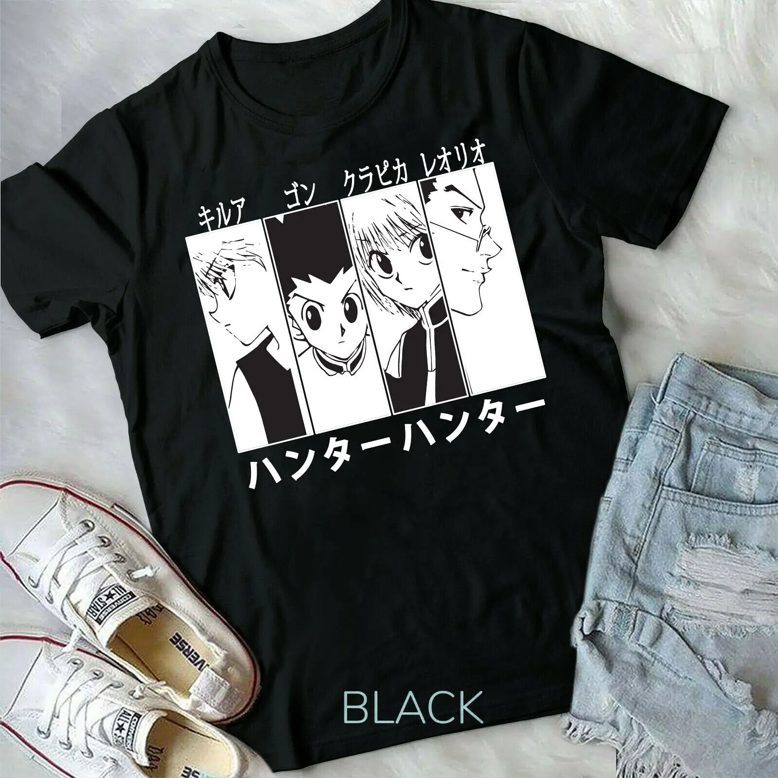 Hunter X Hunter, Gon Killua Leorio ,Kurapika HXH, Anime ,Manga ,Unisex T-Shirt