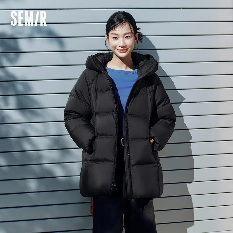 Semir Women Down Jacket Water Repellent Windproof Thermal Warmth Antistatic 90 Percent Down Fill 2026 New Winter Daily Wear