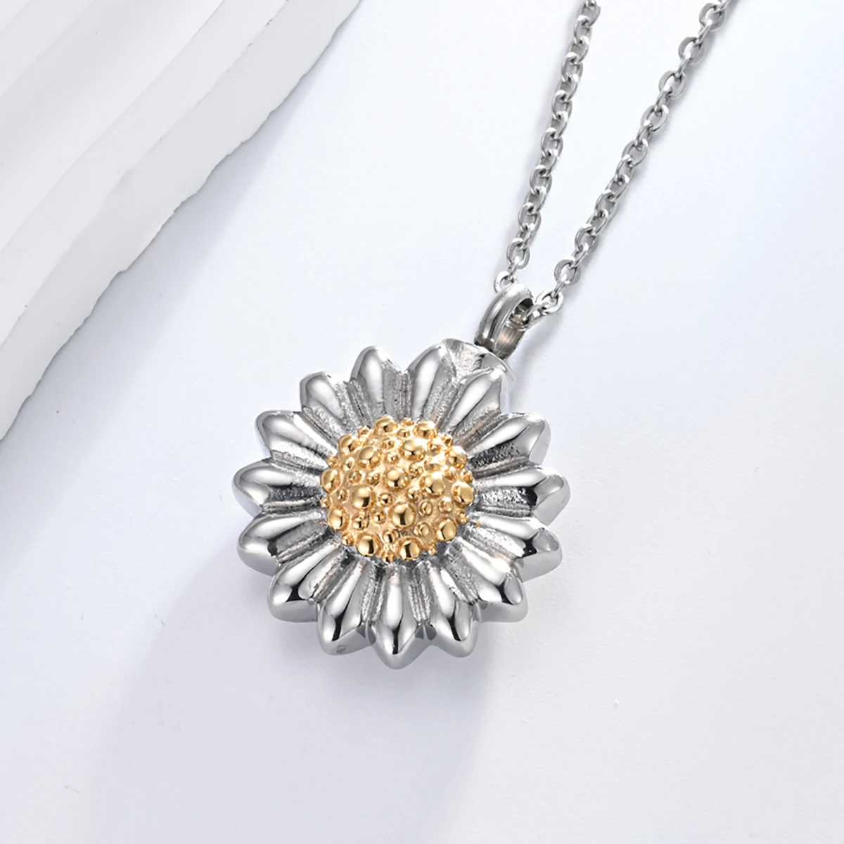 

Sunflower Cremation Jewelry for Ashes Women Keepsake Stainless Steel Memorial Pendant Cremation Urn Necklace for Human Ashes