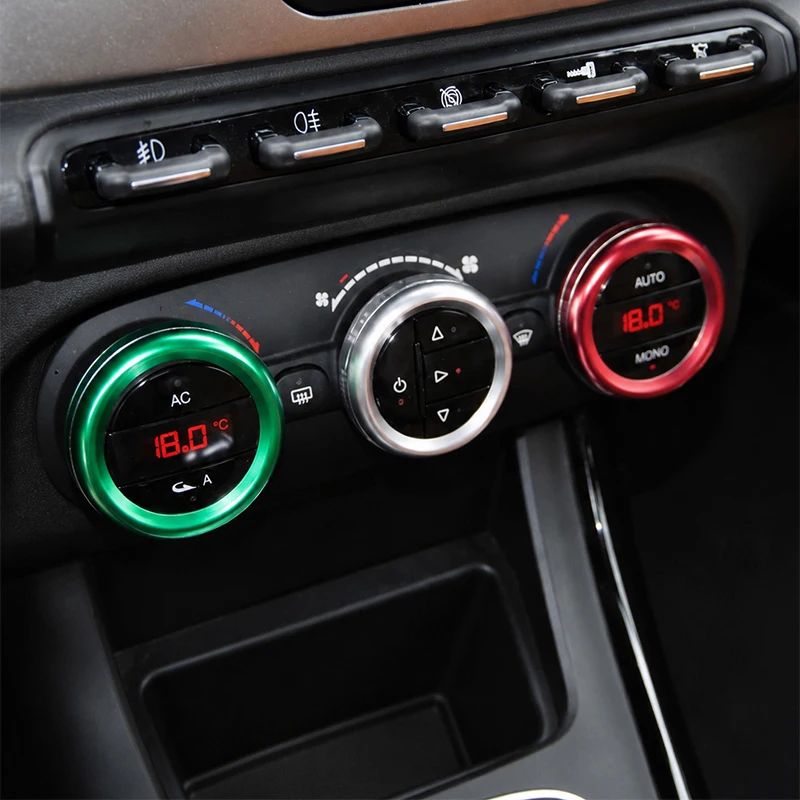 3pcs Car A/C Switch Knobs Decoration Ring Trim Cover For Alfa Romeo Giulietta 940 2010-2021 Interior Accessories