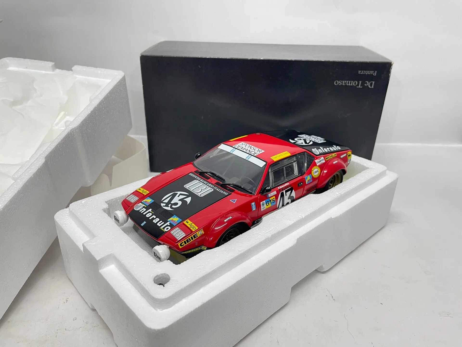 

Kyosho 1:18 Pantera 1975 Le Mans #43 Simulation Limited Edition All Open Alloy Metal Static Car Model Toy Gift