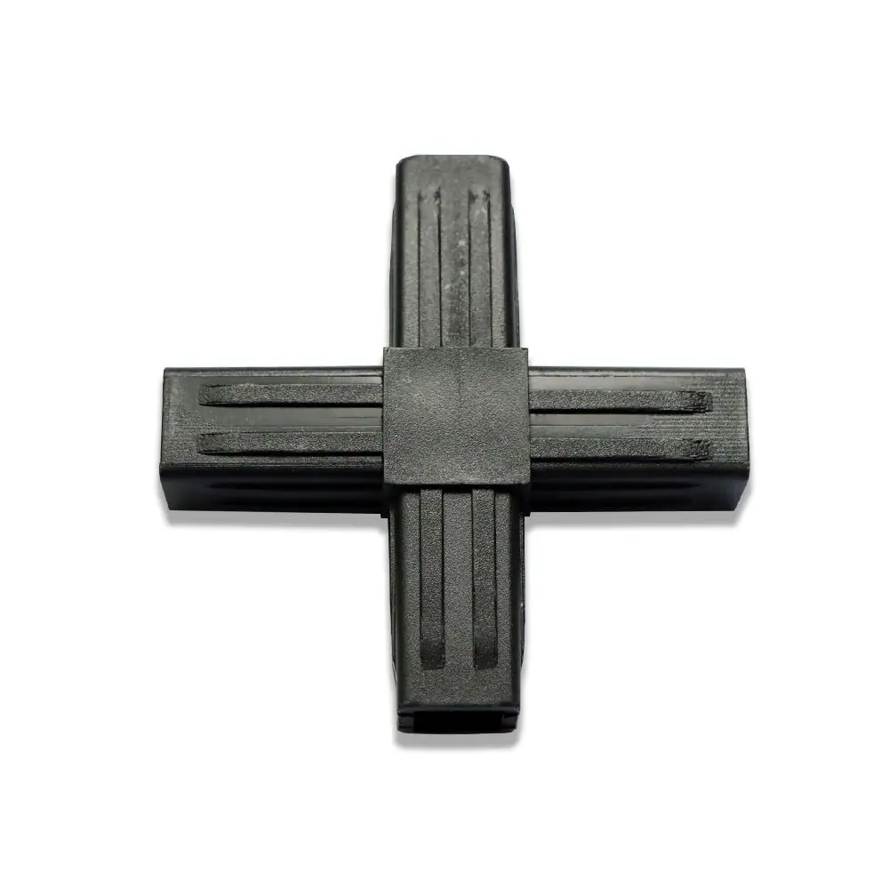 1Pcs 20/25/30mm Square Pipe Fitting X-L-T Shape Six Way Channel Pipe Angle Code Black 2/3/4/5-Way Cross Pipe Fitting