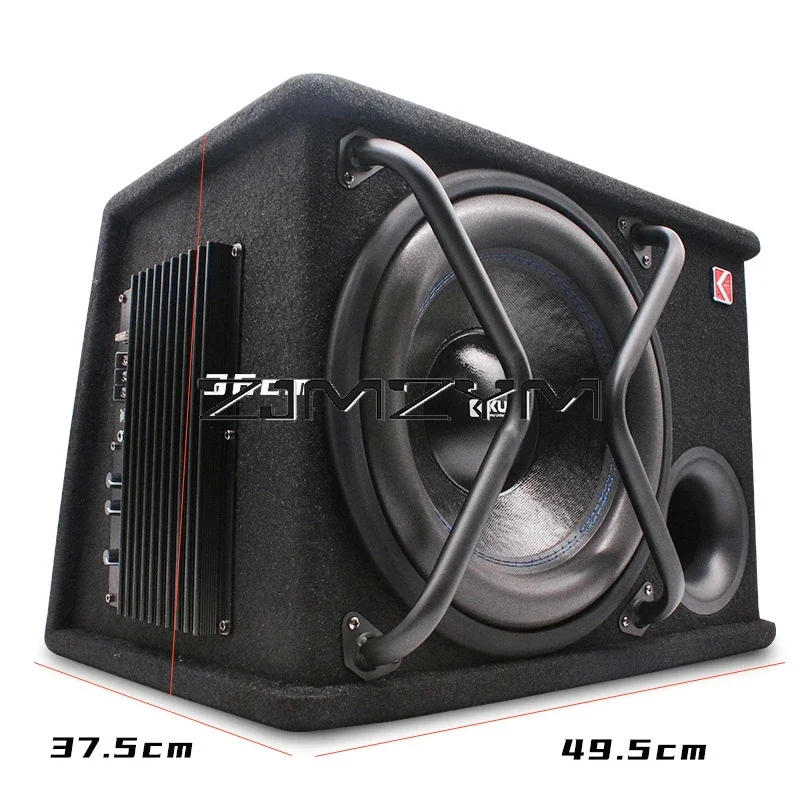 12 Inch Car Audio Subwoofer Speakers 12V Modified Car Audio Active Trapezoid Overweight Subwoofer