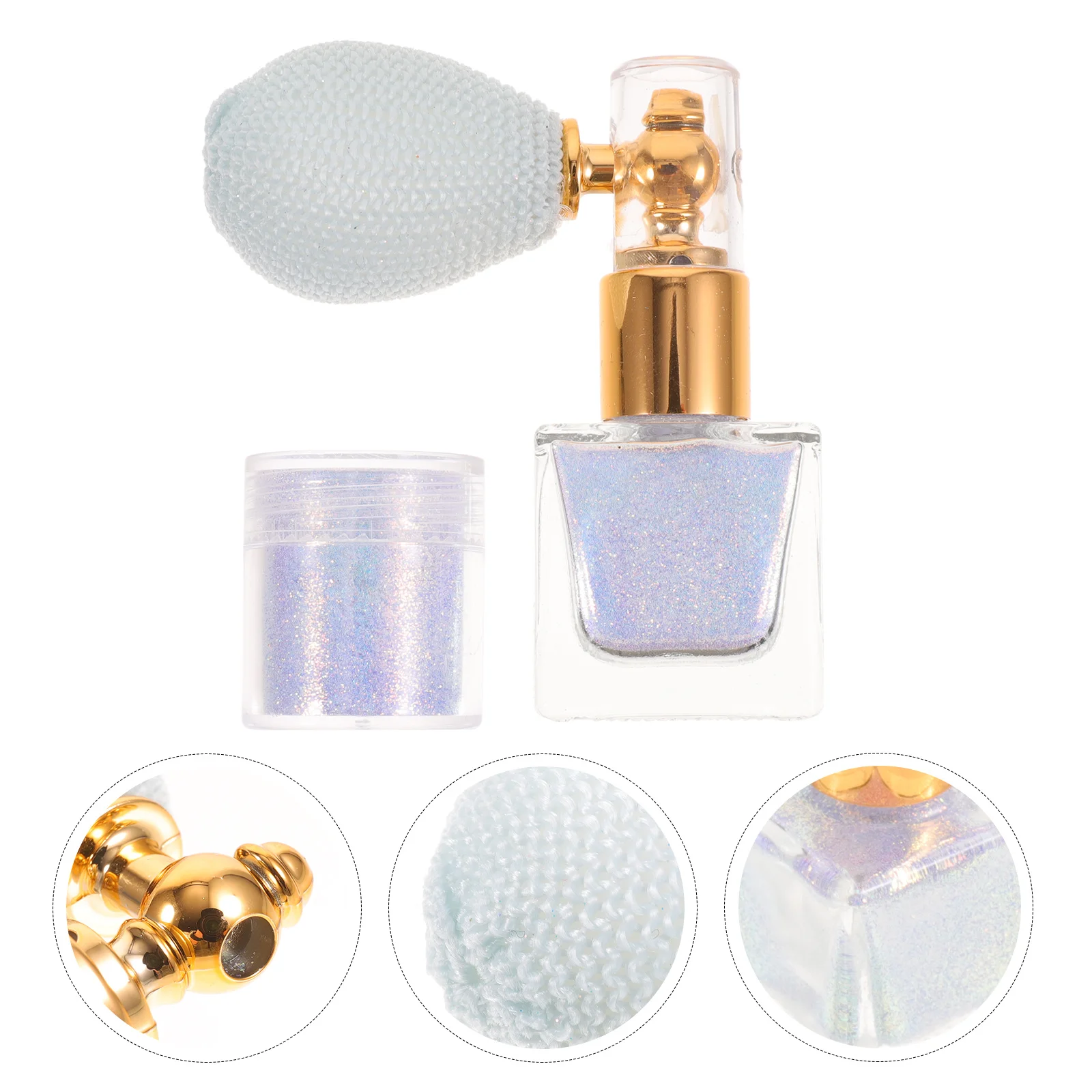 

1Set Luminous Glitter Body Spray Easy One-Hand Operation Body Hair Face Shimmer Spray Highlighter Makeup Long-Lasting Sparkle