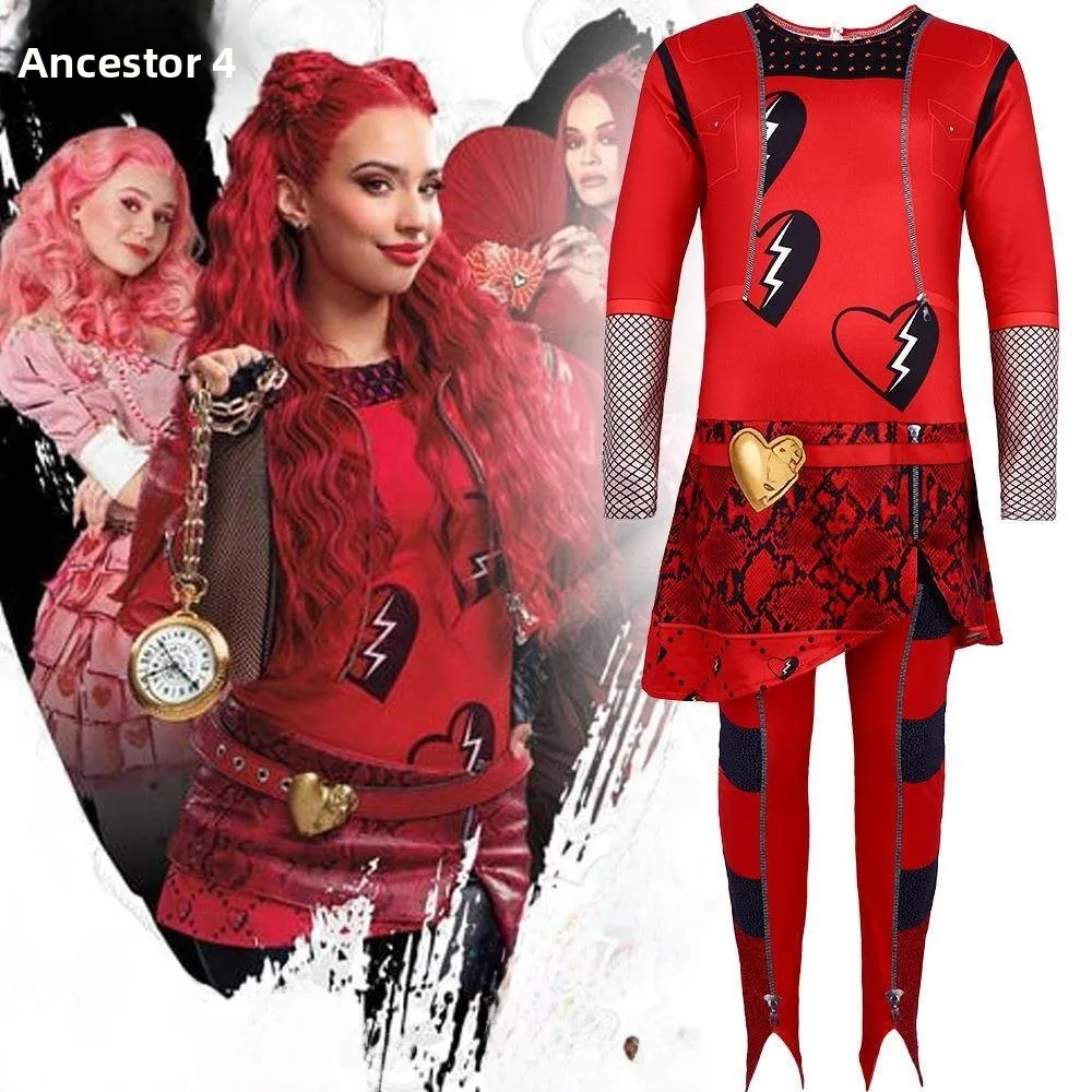 

Новое поступление, комбинезон Descendants 4, косплей на Хэллоуин, костюм для ролевых игр, женский этнический сценический костюм