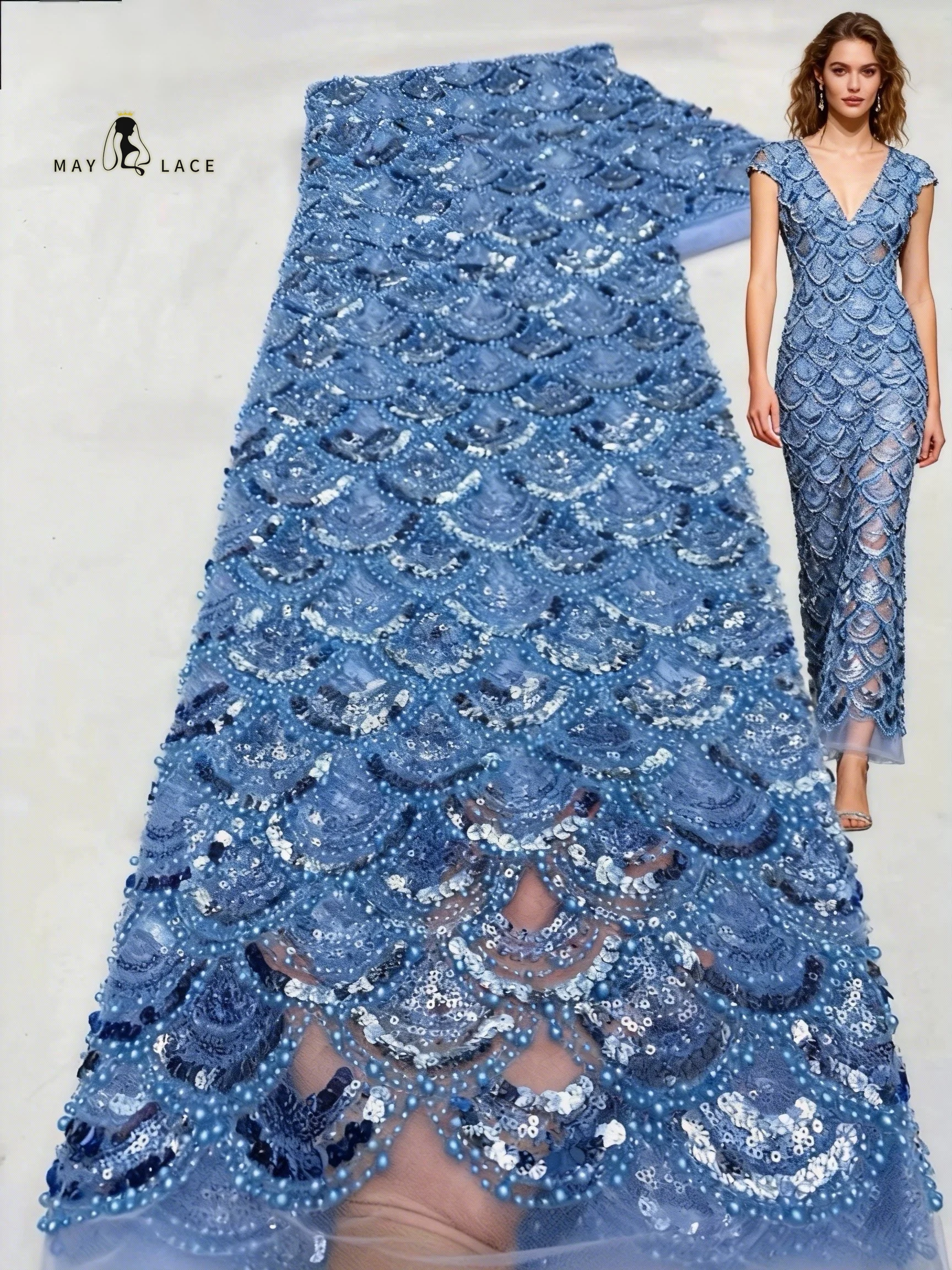 

Африканская сетчатая кружевная ткань, нигерийские бусины, кружевная ткань с блестками, 2026, высокое качество, французские нигерийские кружевные платья для женщин, вечерние, свадебные