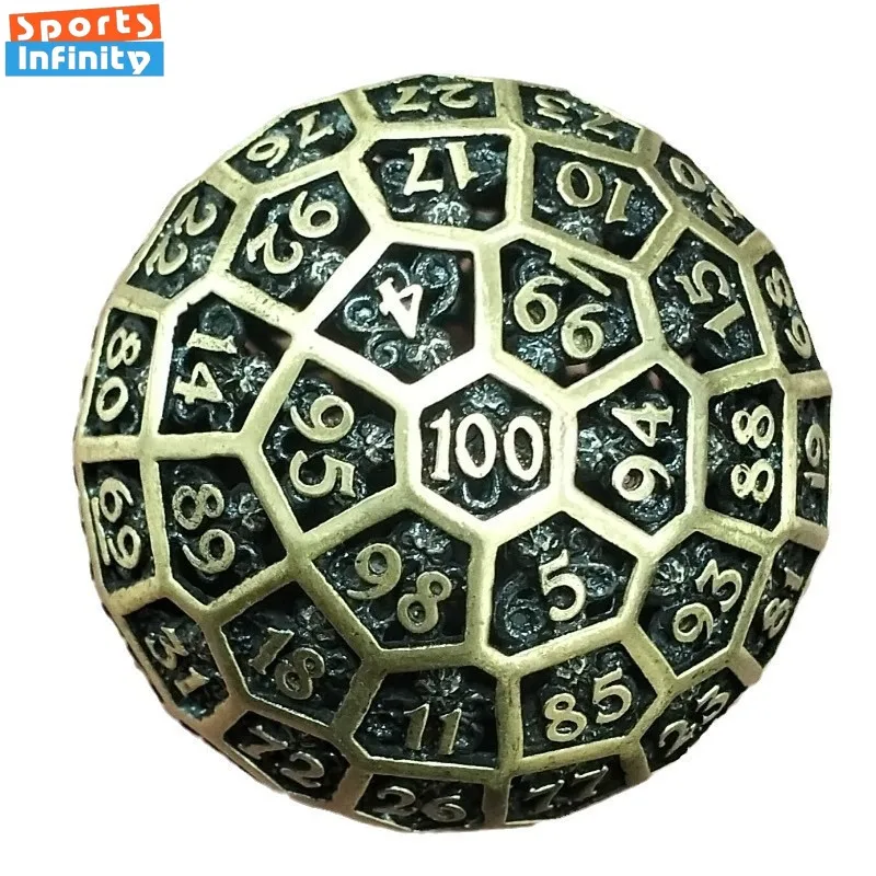 100 Sided Metal Number Dice D100 Hollow Running Group COC TRPG Dnd Board Game Dice Party Entertainment Dnd Dice Digital Dices